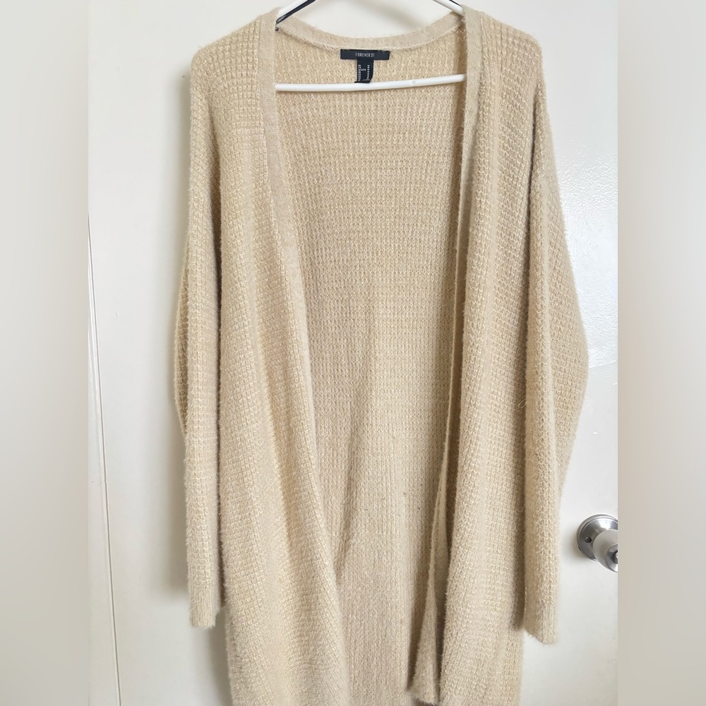 Forever 21 Cream Women's Cardigan